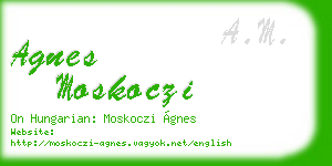 agnes moskoczi business card